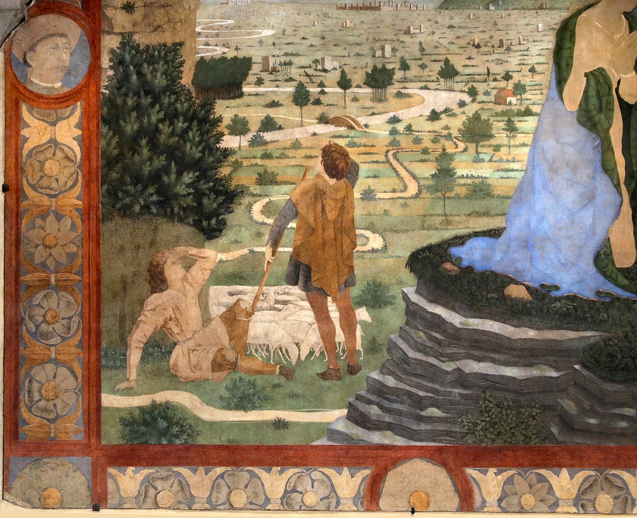 Natività - Firenze, Chiesa della Ss. Annunziata, Chiostrino dei Voti, dettaglio